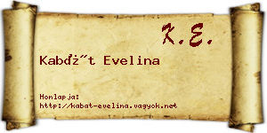 Kabát Evelina névjegykártya